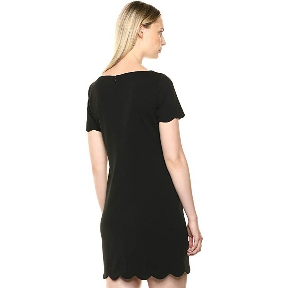 Kasper Women's Stretch Crepe Dress With Bottom Scallop Detail Black Size 12 $129 - Picture 3 of 3
